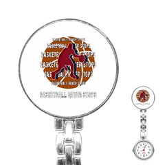 Basketball Never Stops Stainless Steel Nurses Watch by Valentinaart