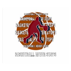 Basketball Never Stops Double Sided Flano Blanket (small)  by Valentinaart