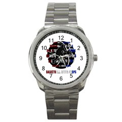 Basketball Never Stops Sport Metal Watch by Valentinaart