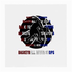 Basketball Never Stops Medium Glasses Cloth (2-side) by Valentinaart