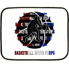 Basketball Never Stops Double Sided Fleece Blanket (mini)  by Valentinaart