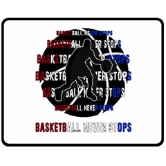 Basketball Never Stops Fleece Blanket (medium)  by Valentinaart