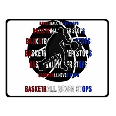 Basketball Never Stops Fleece Blanket (small) by Valentinaart