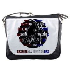 Basketball Never Stops Messenger Bags by Valentinaart