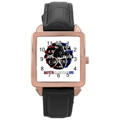 Basketball Never Stops Rose Gold Leather Watch  by Valentinaart