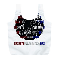 Basketball Never Stops Full Print Recycle Bags (l)  by Valentinaart