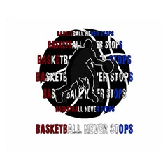 Basketball Never Stops Double Sided Flano Blanket (small)  by Valentinaart