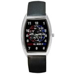 Basketball never stops Barrel Style Metal Watch Front