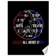 Basketball Never Stops Canvas 36  X 48   by Valentinaart