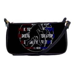 Basketball Never Stops Shoulder Clutch Bags by Valentinaart