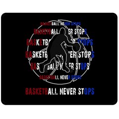 Basketball Never Stops Fleece Blanket (medium)  by Valentinaart