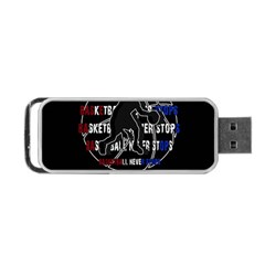 Basketball never stops Portable USB Flash (One Side)