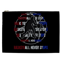 Basketball never stops Cosmetic Bag (XXL) 