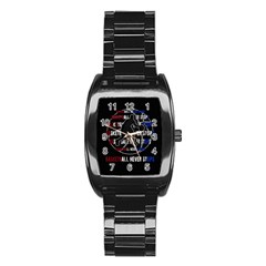 Basketball never stops Stainless Steel Barrel Watch