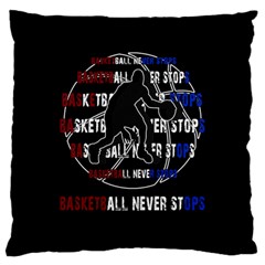 Basketball never stops Standard Flano Cushion Case (One Side)