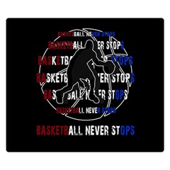 Basketball never stops Double Sided Flano Blanket (Small) 