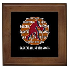 Basketball Never Stops Framed Tiles by Valentinaart