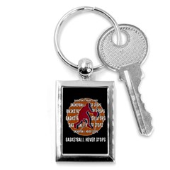 Basketball Never Stops Key Chains (rectangle)  by Valentinaart