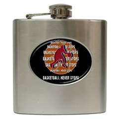 Basketball Never Stops Hip Flask (6 Oz)