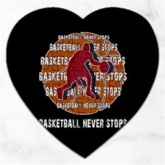 Basketball Never Stops Jigsaw Puzzle (heart) by Valentinaart