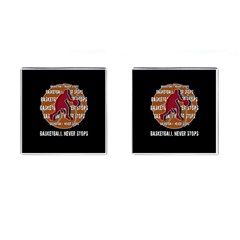 Basketball Never Stops Cufflinks (square) by Valentinaart