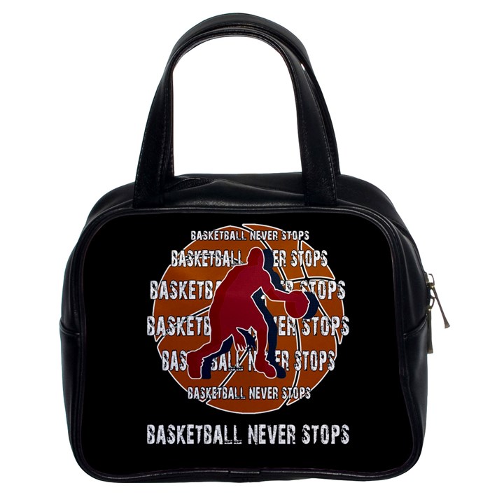 Basketball never stops Classic Handbags (2 Sides)