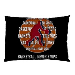 Basketball Never Stops Pillow Case by Valentinaart