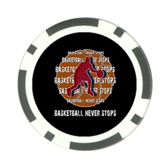 Basketball Never Stops Poker Chip Card Guard (10 Pack) by Valentinaart