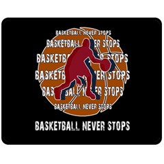 Basketball Never Stops Fleece Blanket (medium)  by Valentinaart