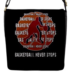 Basketball Never Stops Flap Messenger Bag (s) by Valentinaart