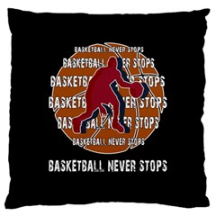 Basketball Never Stops Standard Flano Cushion Case (one Side) by Valentinaart