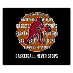 Basketball Never Stops Double Sided Flano Blanket (small)  by Valentinaart