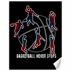 Basketball Never Stops Canvas 12  X 16   by Valentinaart