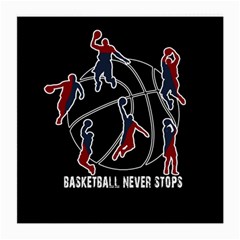 Basketball Never Stops Medium Glasses Cloth by Valentinaart