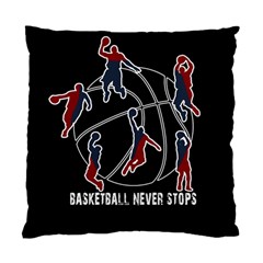 Basketball Never Stops Standard Cushion Case (one Side) by Valentinaart