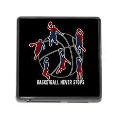 Basketball Never Stops Memory Card Reader (square) by Valentinaart