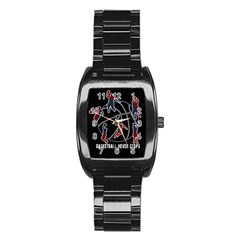 Basketball Never Stops Stainless Steel Barrel Watch