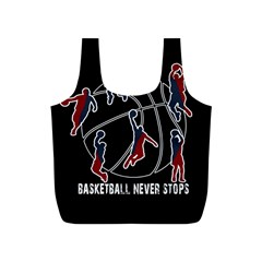 Basketball Never Stops Full Print Recycle Bags (s)  by Valentinaart