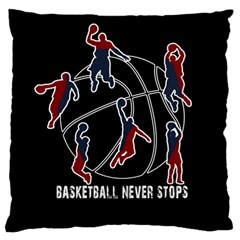 Basketball Never Stops Standard Flano Cushion Case (one Side) by Valentinaart