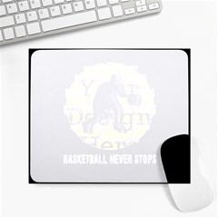 Basketball Never Stops Large Mousepads by Valentinaart