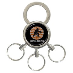 Basketball Never Stops 3-ring Key Chains by Valentinaart