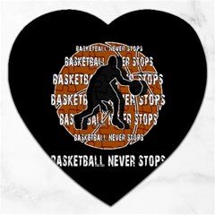 Basketball Never Stops Jigsaw Puzzle (heart) by Valentinaart