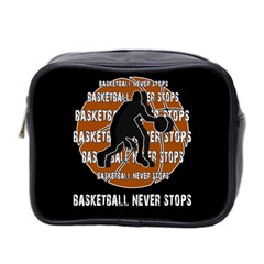 Basketball Never Stops Mini Toiletries Bag 2-side by Valentinaart