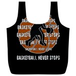 Basketball never stops Full Print Recycle Bags (L)  Back