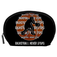 Basketball Never Stops Accessory Pouches (large)  by Valentinaart