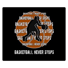 Basketball Never Stops Double Sided Flano Blanket (small)  by Valentinaart