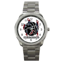 Basketball Never Stops Sport Metal Watch by Valentinaart