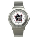 Basketball never stops Stainless Steel Watch Front