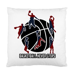 Basketball Never Stops Standard Cushion Case (one Side) by Valentinaart