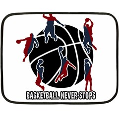 Basketball Never Stops Double Sided Fleece Blanket (mini)  by Valentinaart